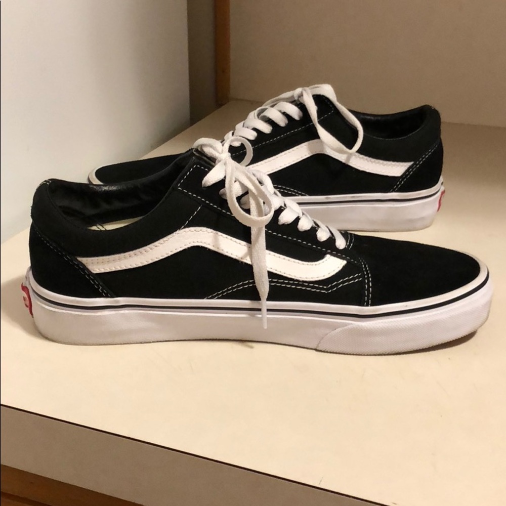 Black and white traditional vans